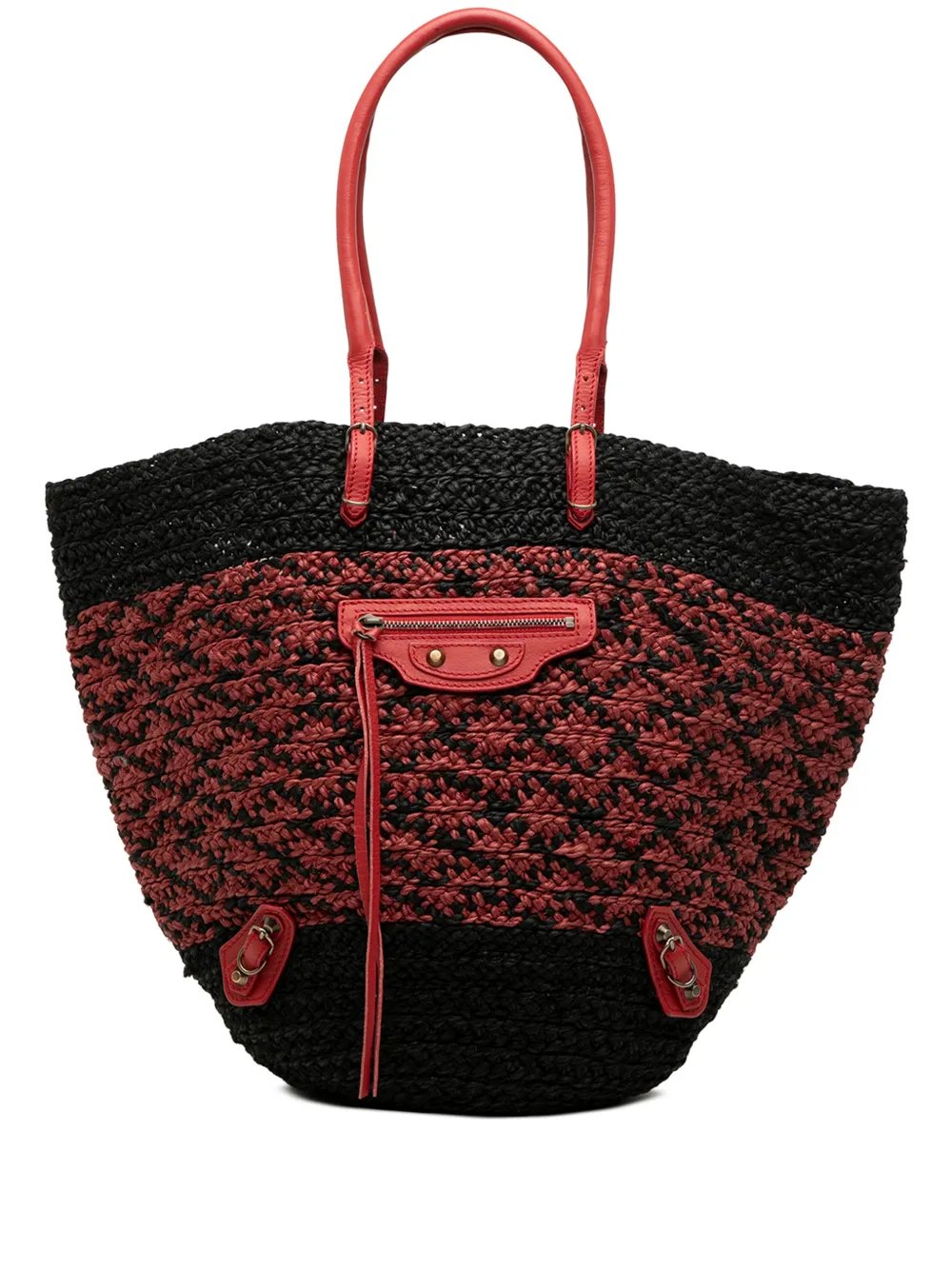 Balenciaga 2005-2026 Raffia Motocross Classic Panier Basket tote bag