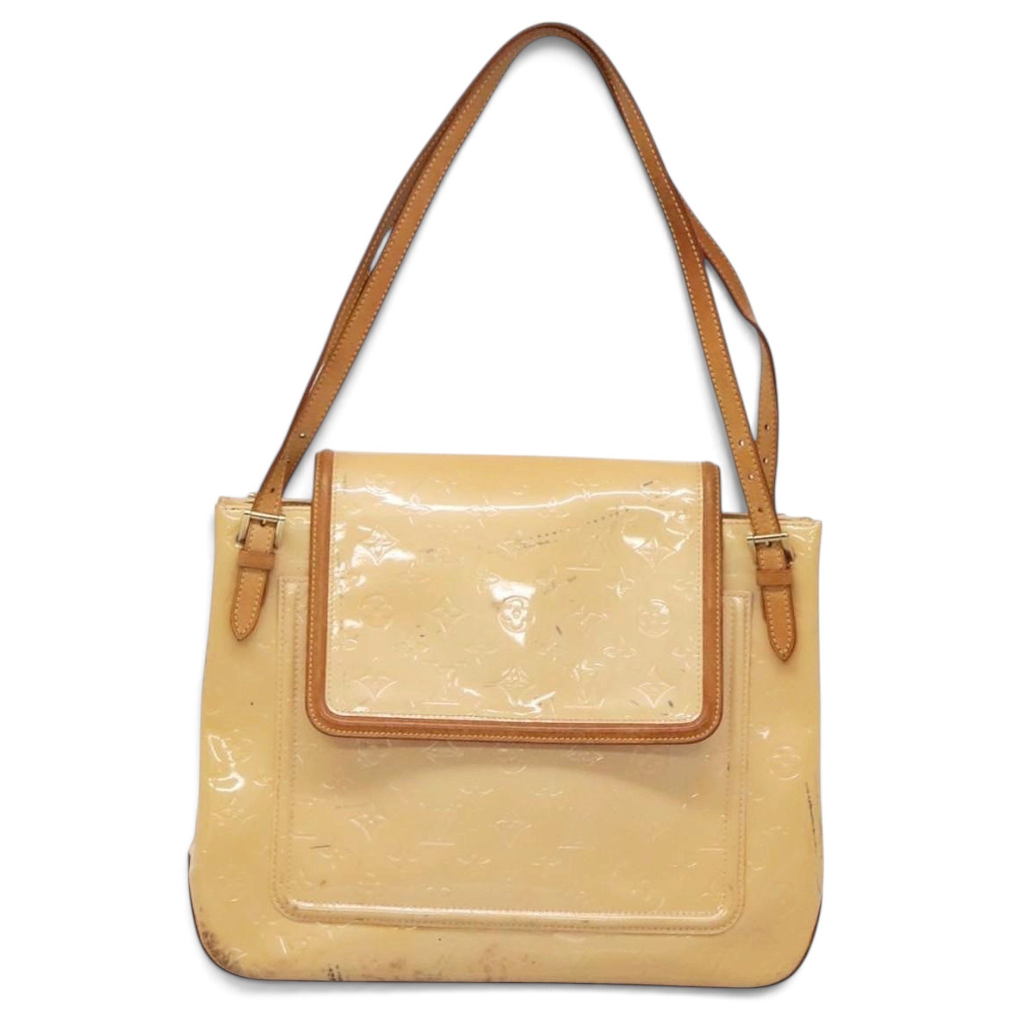 Patent leather handbag