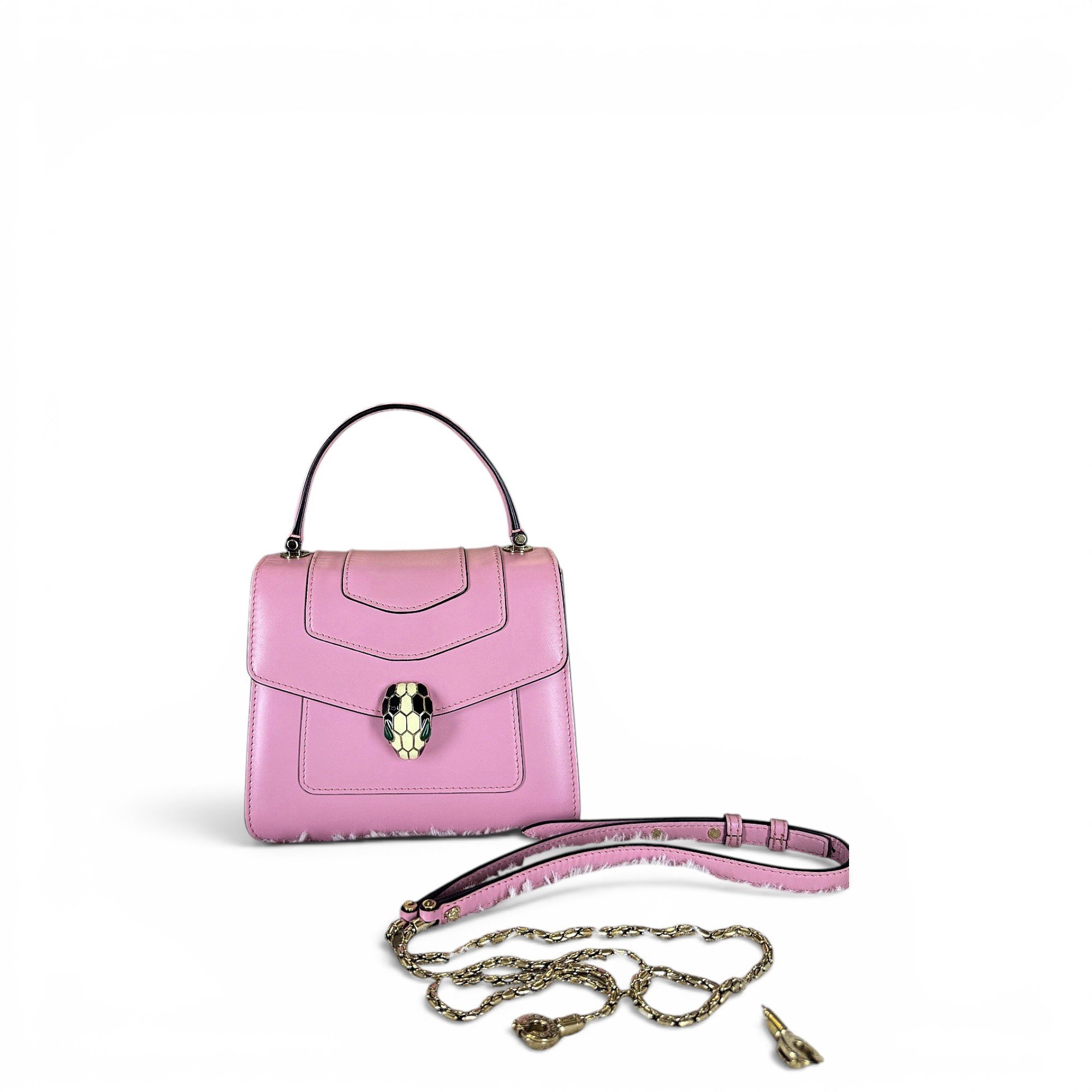 Serpenti leather handbag
