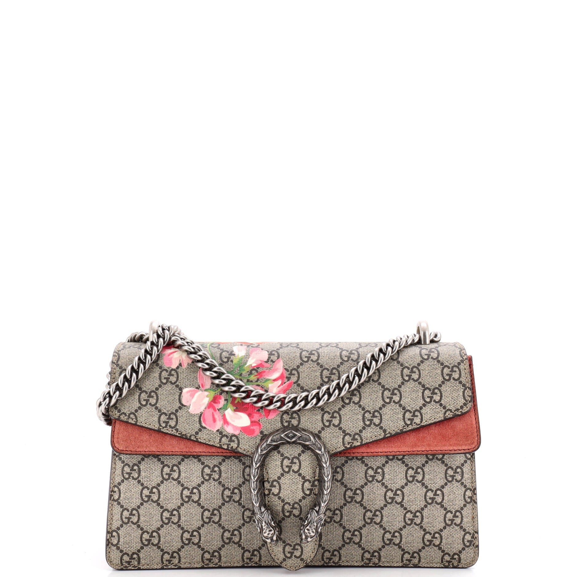 Dionysus Bag Blooms Print GG Coated Canvas Small