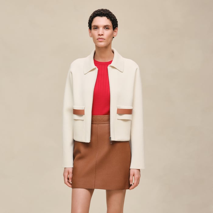 Blanc Naturel Jacket With Pockets