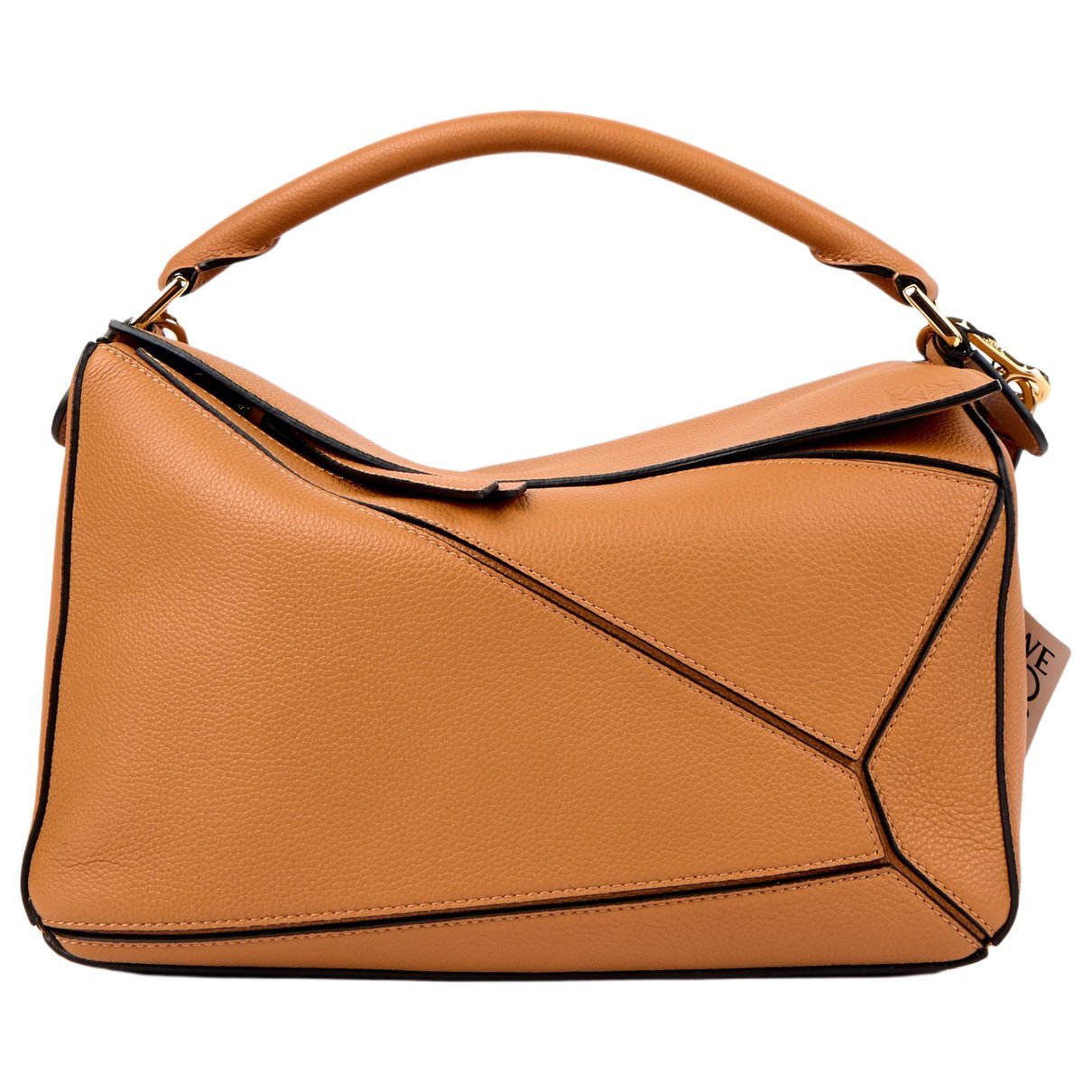 Puzzle leather handbag
