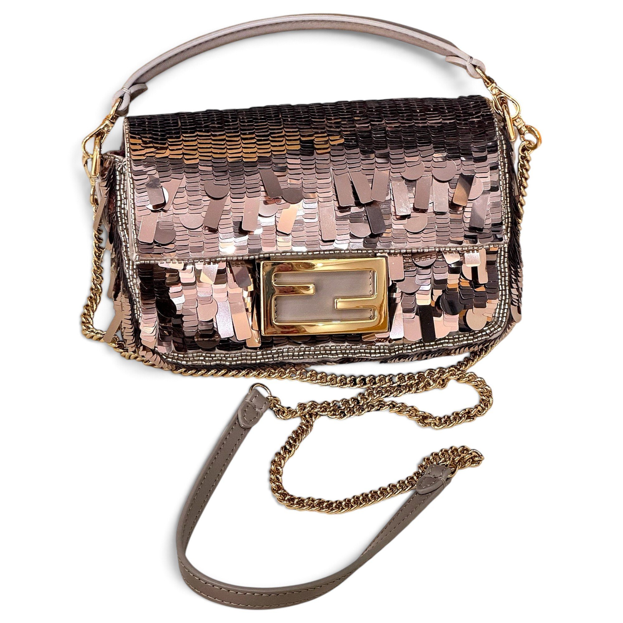 Baguette glitter handbag