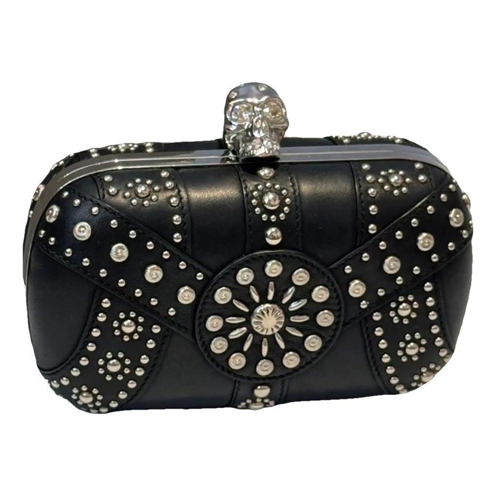 Alexander McQueen Skull leather clutch bag