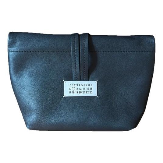 Leather clutch bag