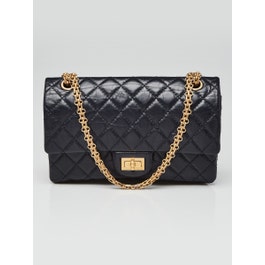 Chanel Navy Blue 2.55 Reissue Quilted Aged Calfskin Leather 225 Bag
