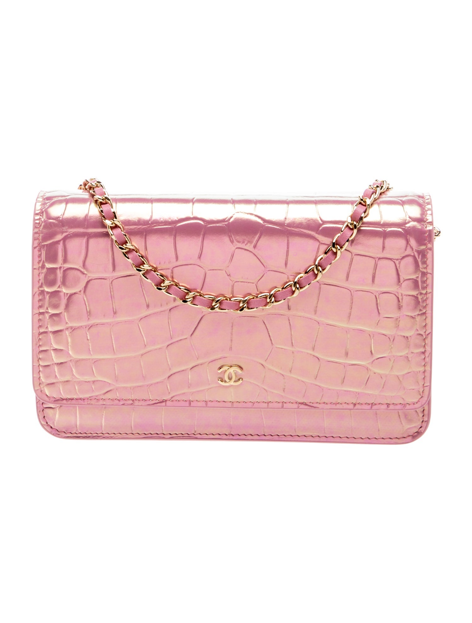 2026 Croc Illusion Iridescent Wallet on Chain w/Tags