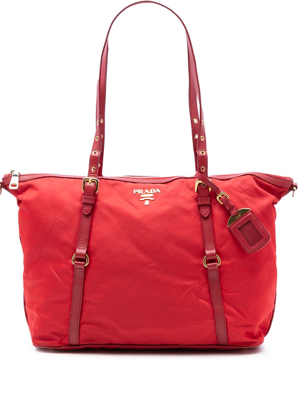 2013-2026 Saffiano Trimmed Tessuto Zip Top Convertible Tote satchel