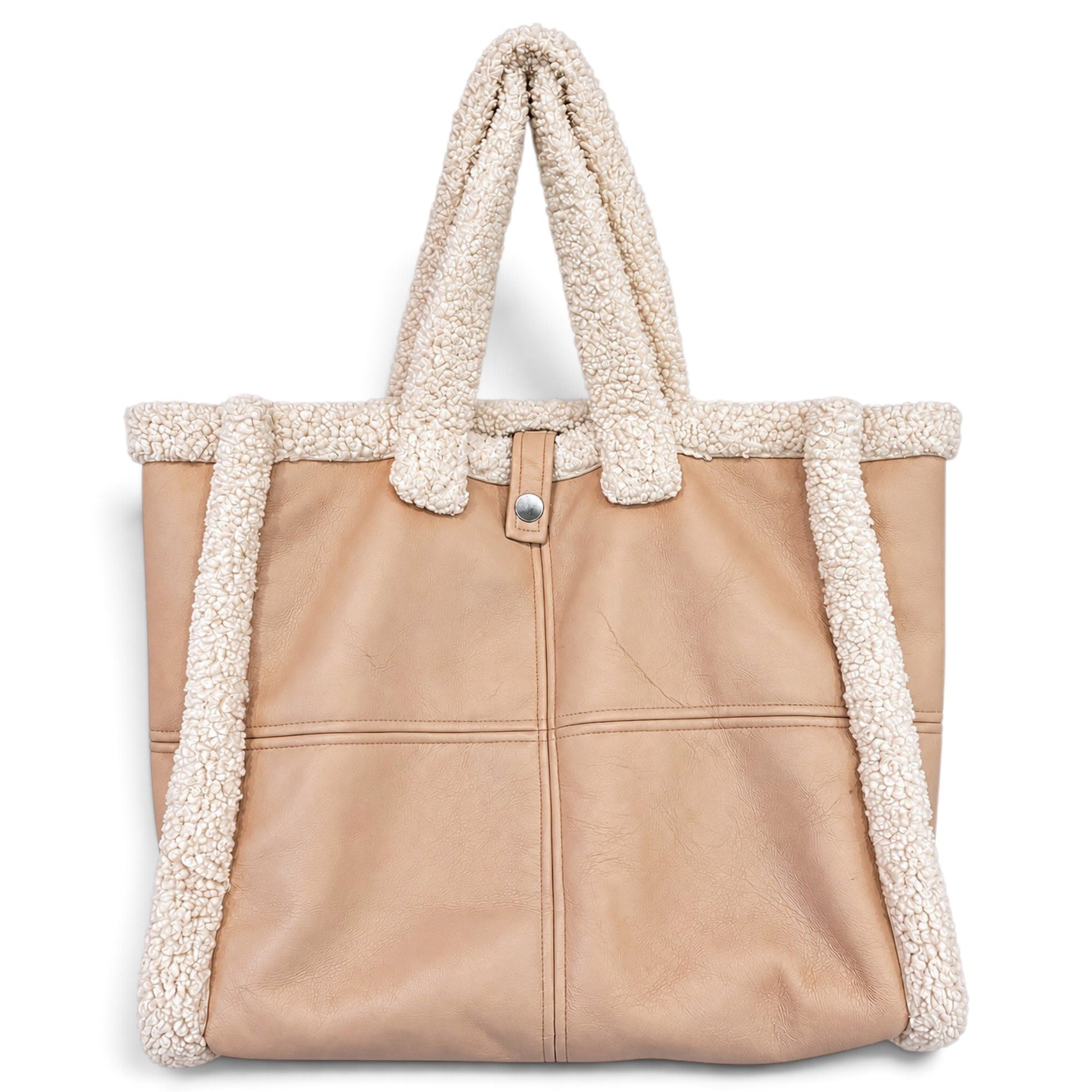 Faux fur travel bag