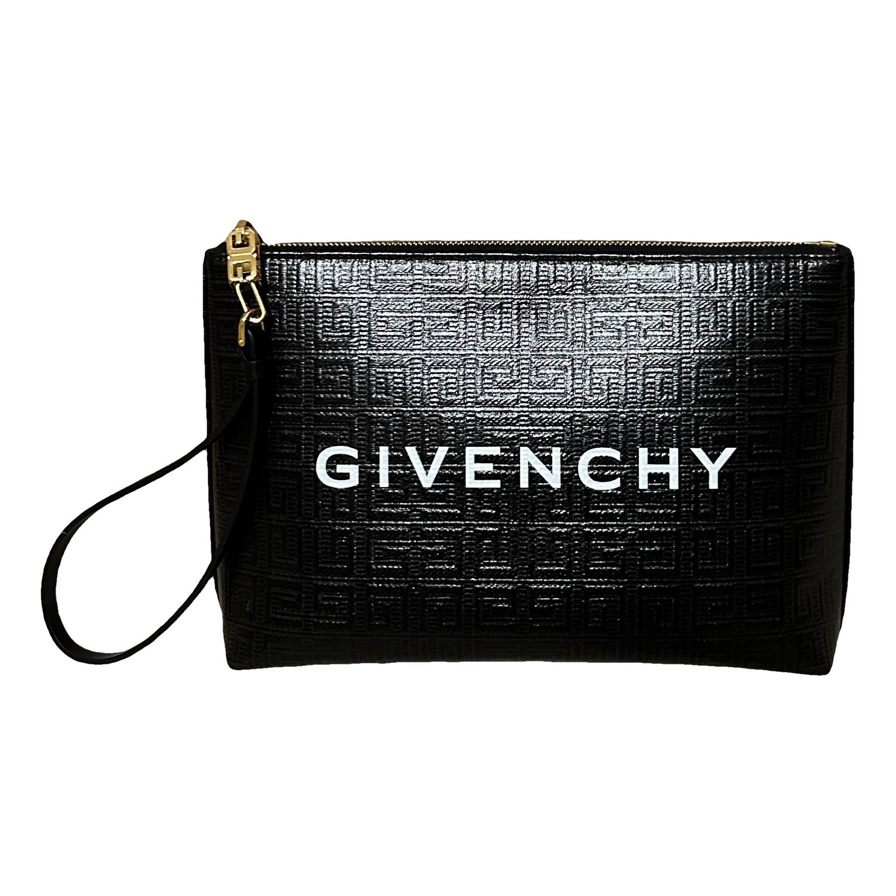 Leather clutch bag