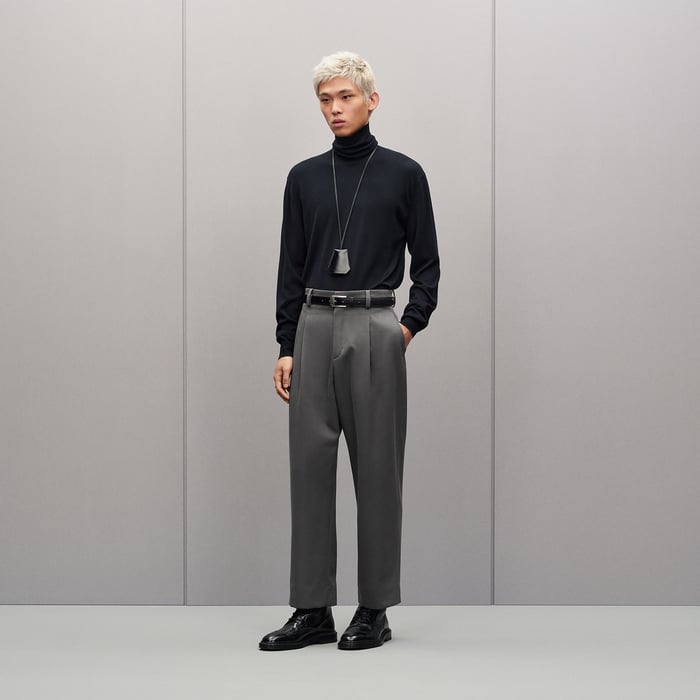Marine "Detail H" Turtleneck Sweater