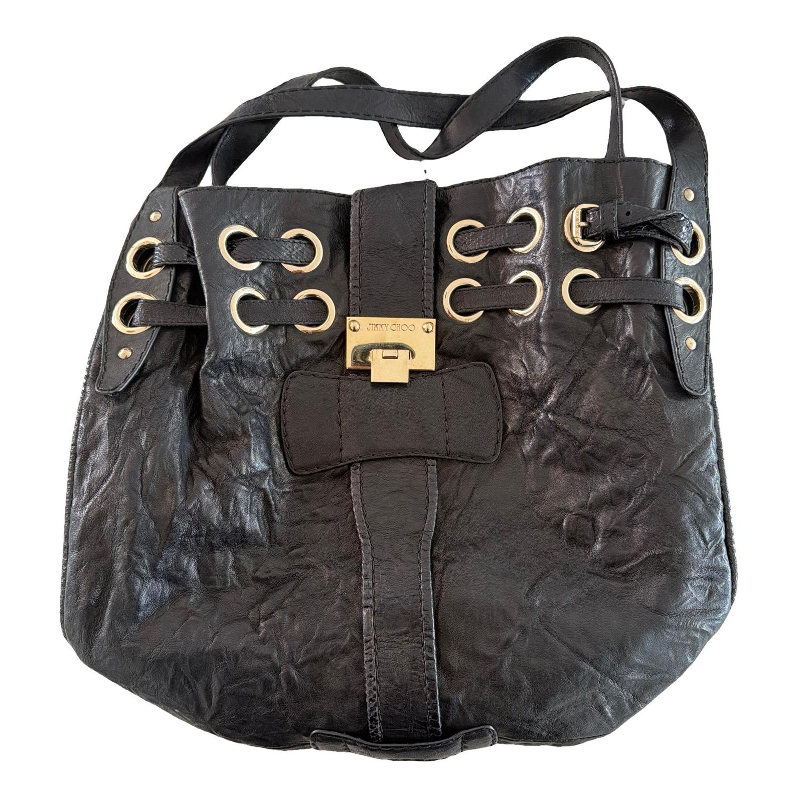 Patent leather handbag