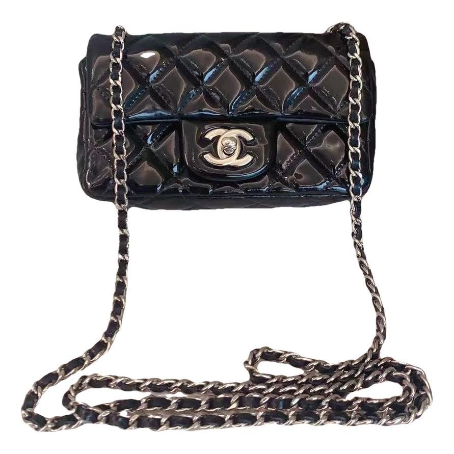 Patent leather handbag