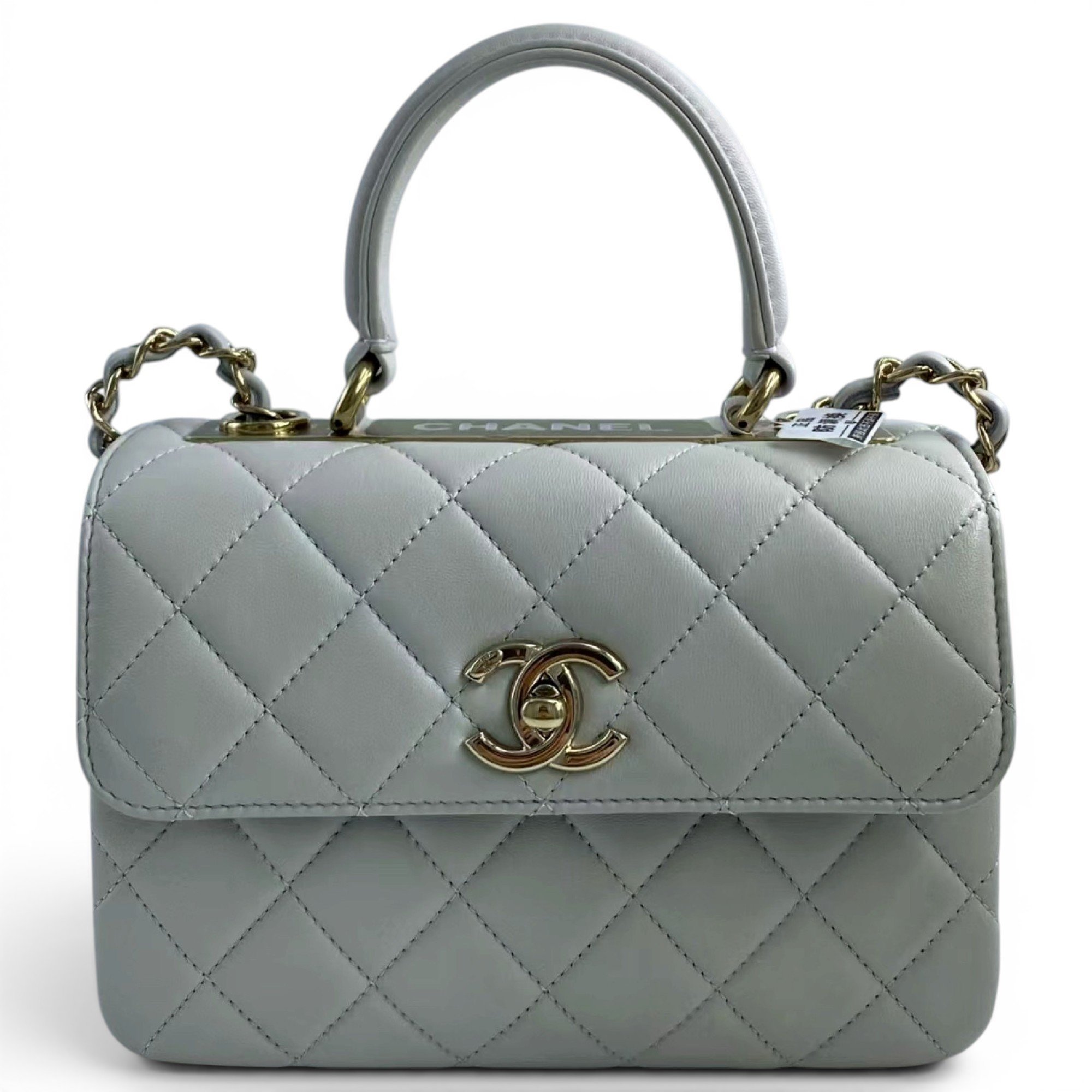 Trendy CC leather handbag