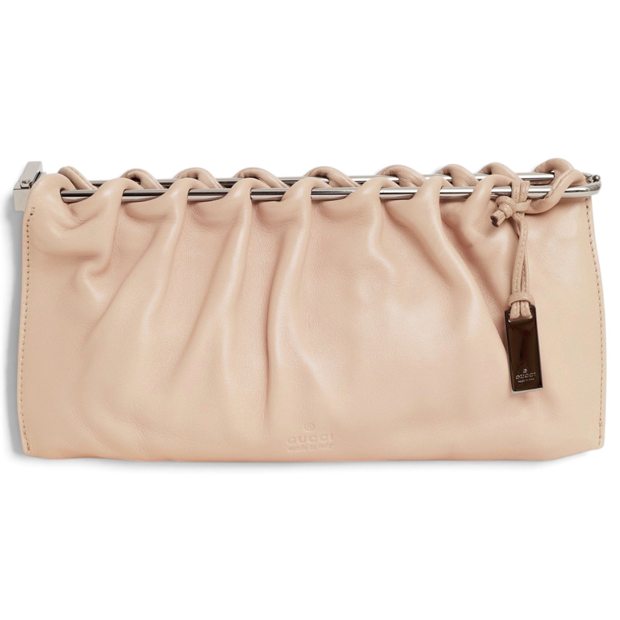 Leather clutch bag