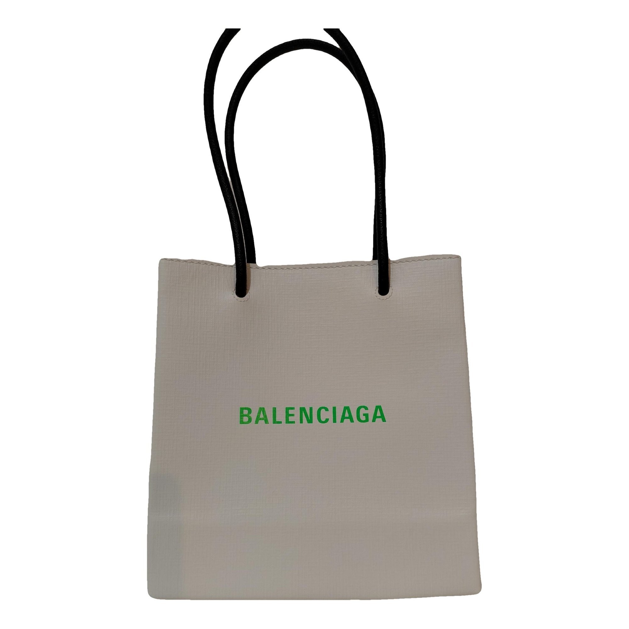 Shopping North South leather handbag