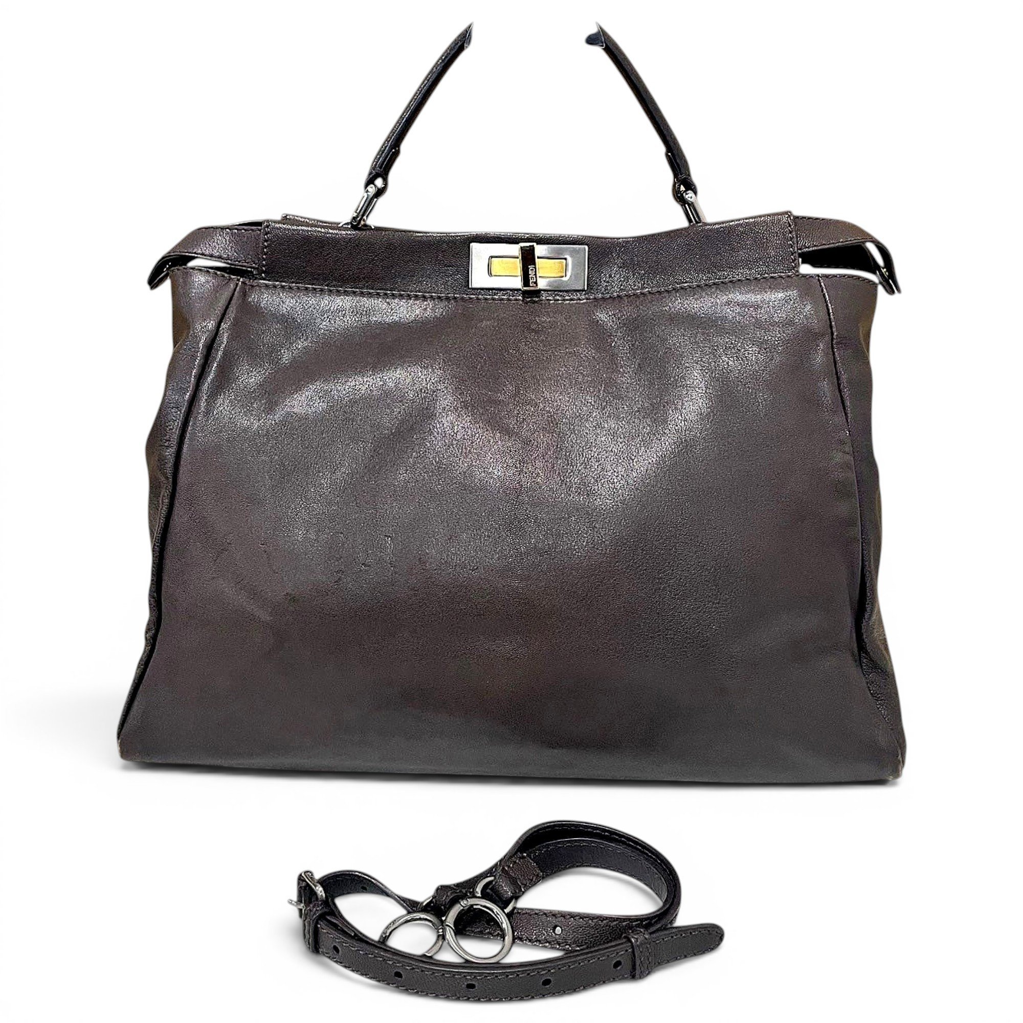 Peekaboo leather handbag