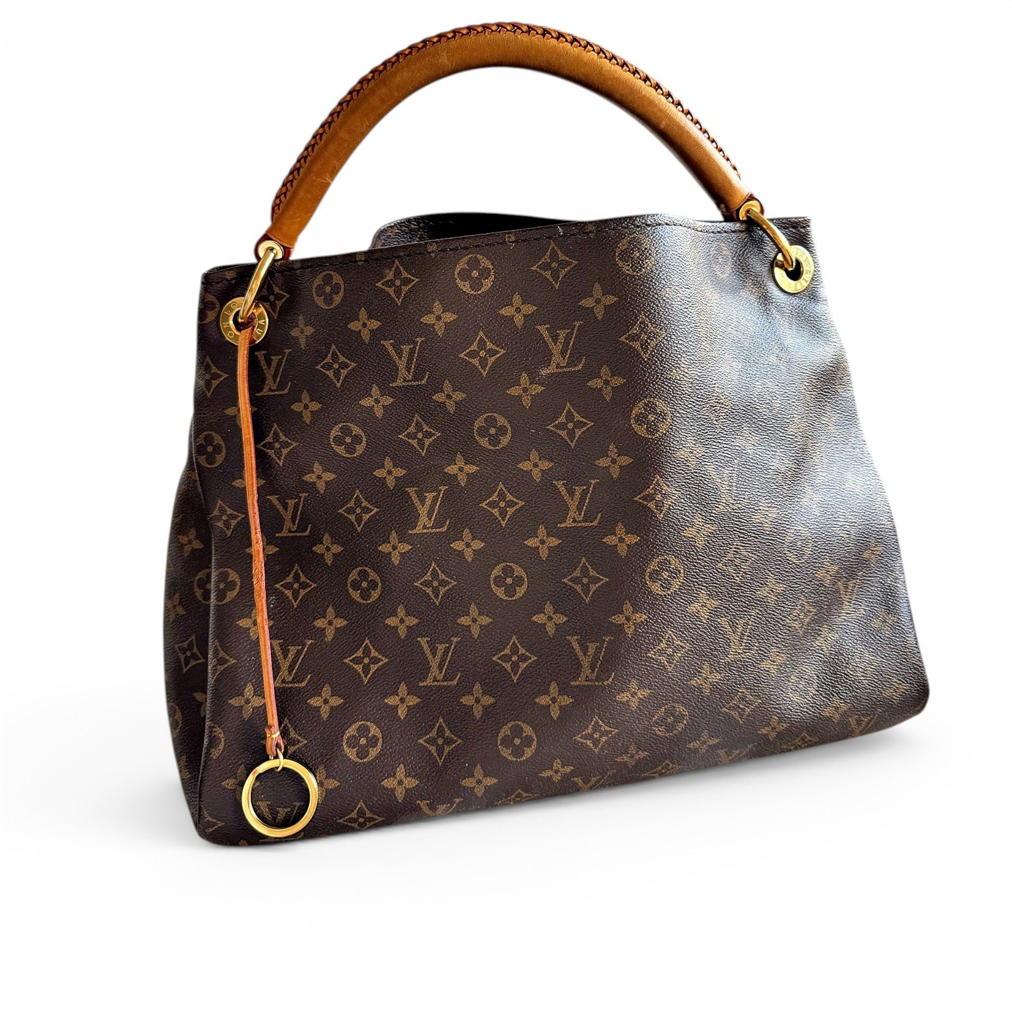 Artsy leather handbag
