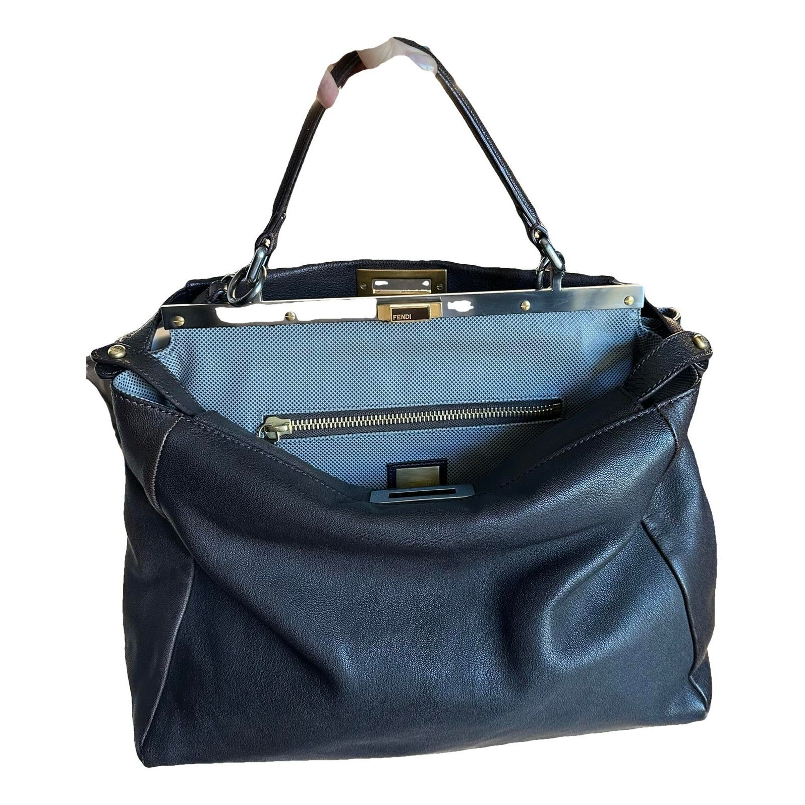 Peekaboo leather handbag