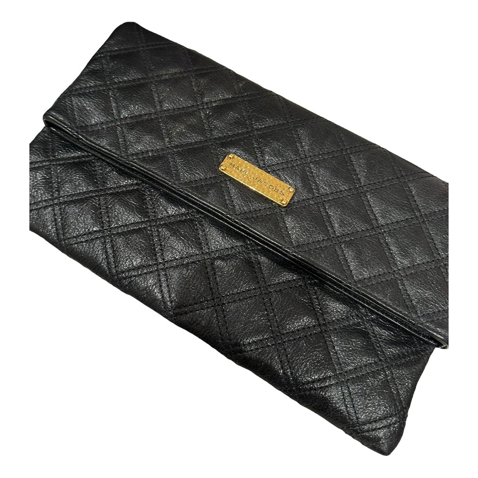 Leather clutch bag