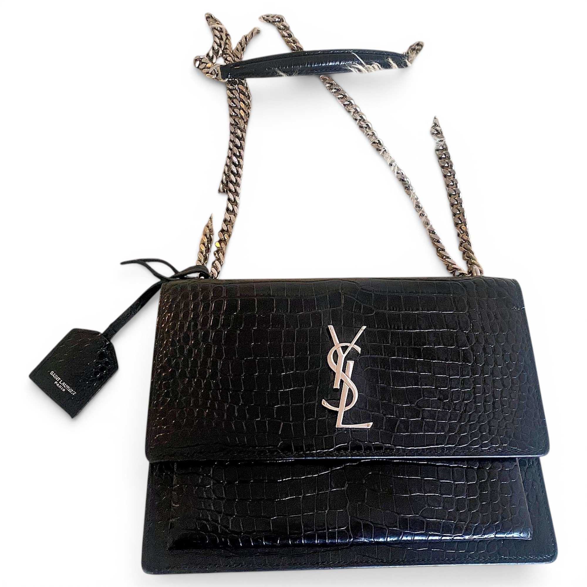 Patent leather crossbody bag