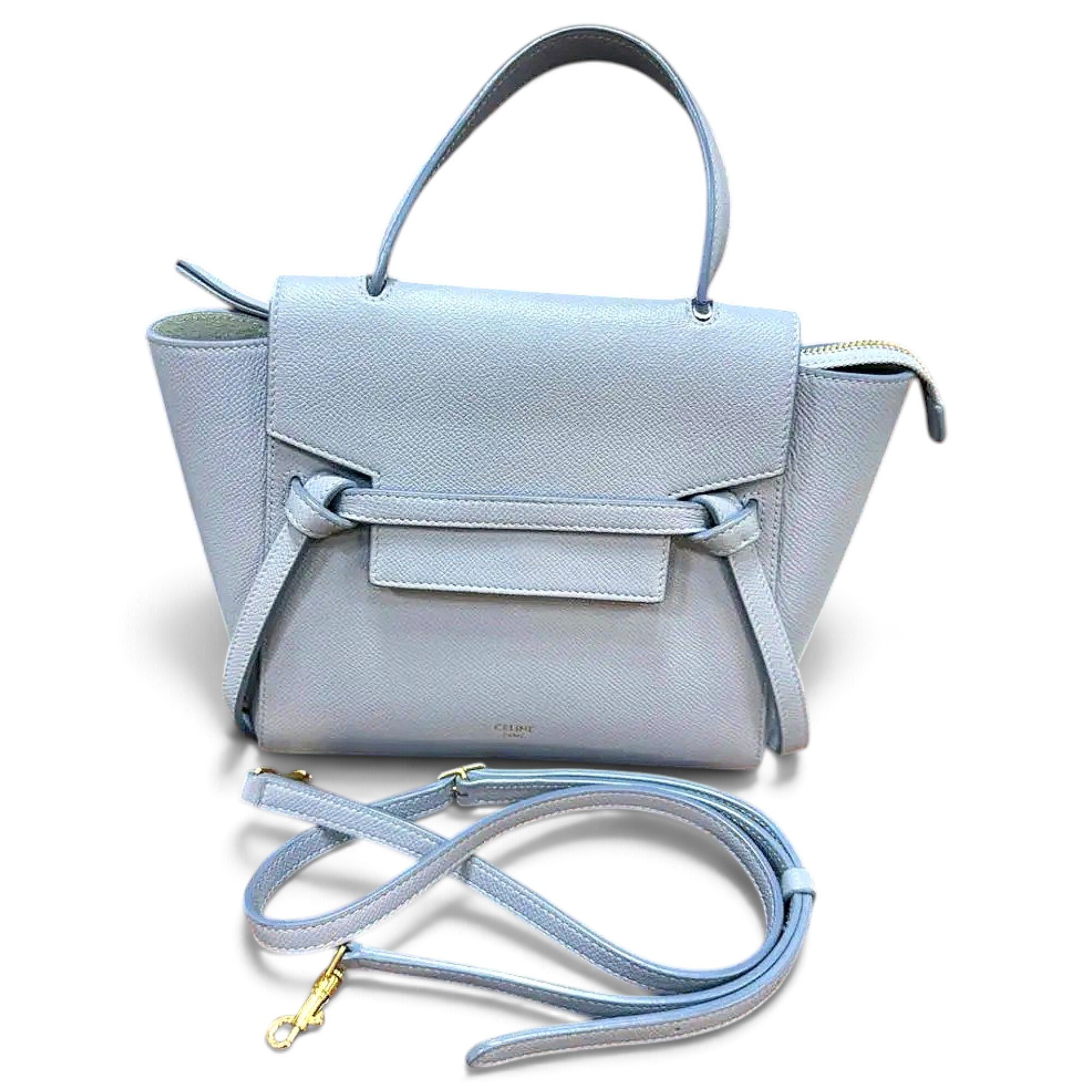 Belt leather handbag