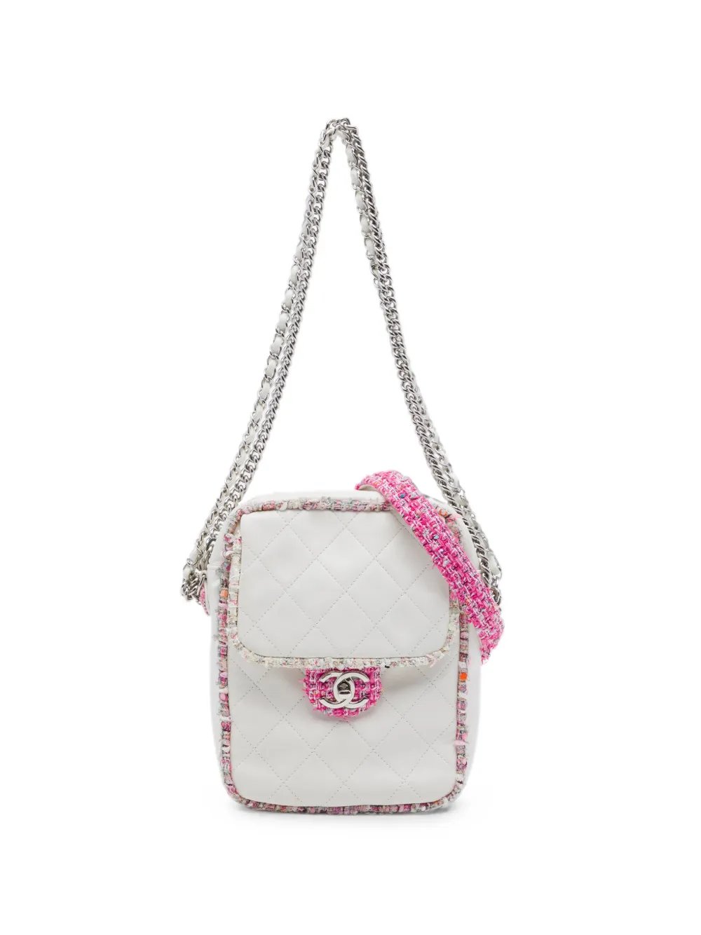 2019 Quilted Lambskin and Tweed Elegant satchel