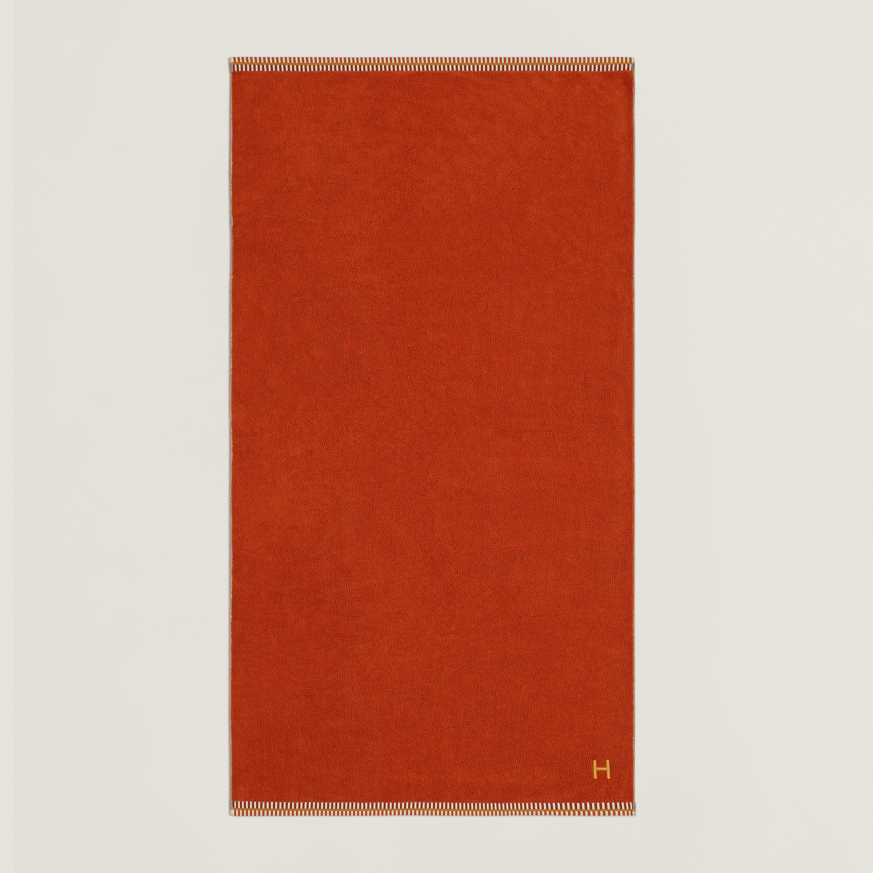Hermès Vice Versa bath towel Terracotta/Pépite/Tan | BagUSeek
