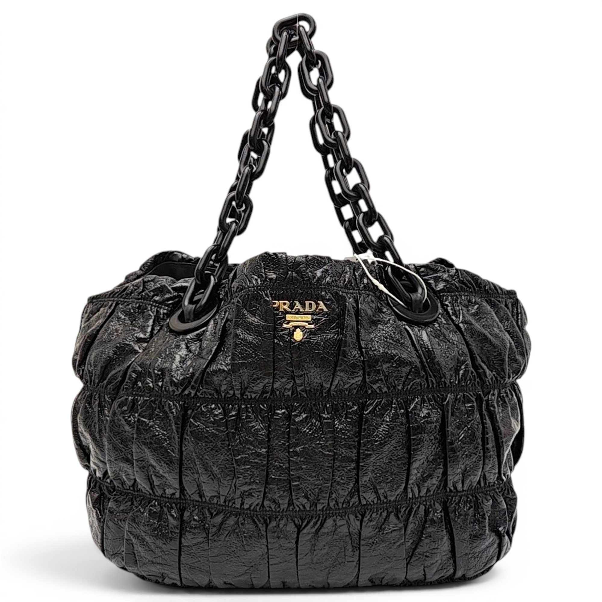 Patent leather handbag