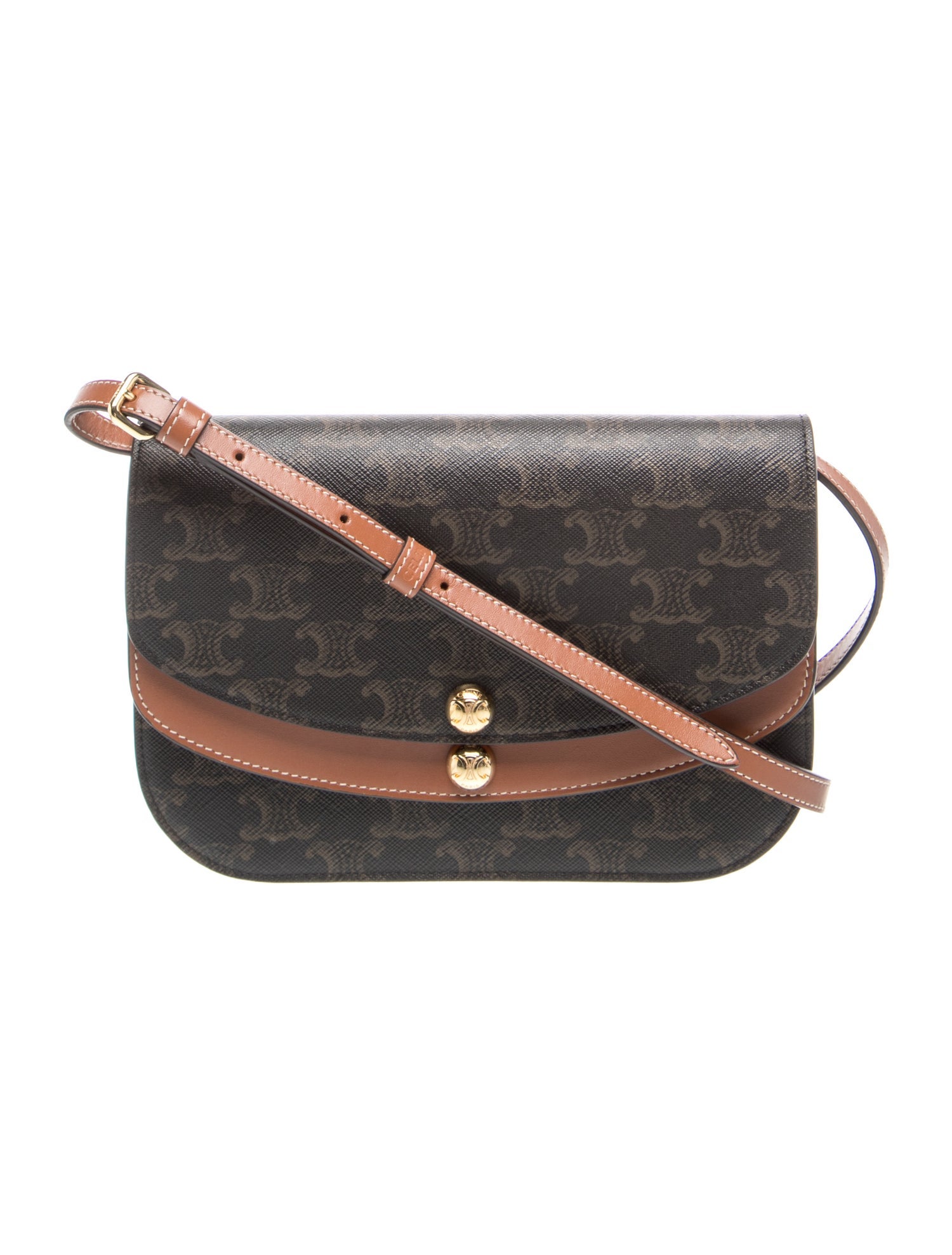 Triomphe Duo Wallet On Strap Crossbody Bag 2025