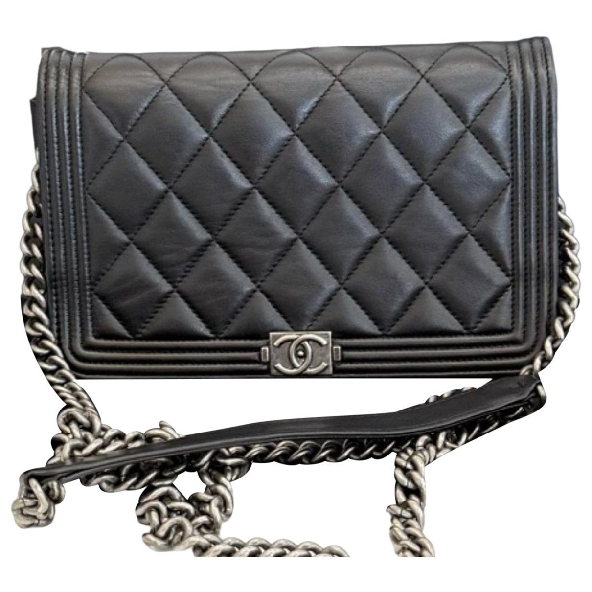 Wallet On Chain Boy leather crossbody bag