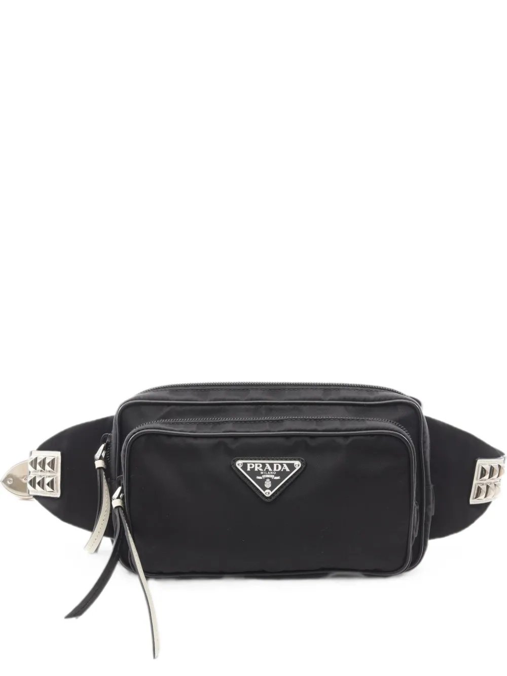 2010s studded triangle logo belt bag