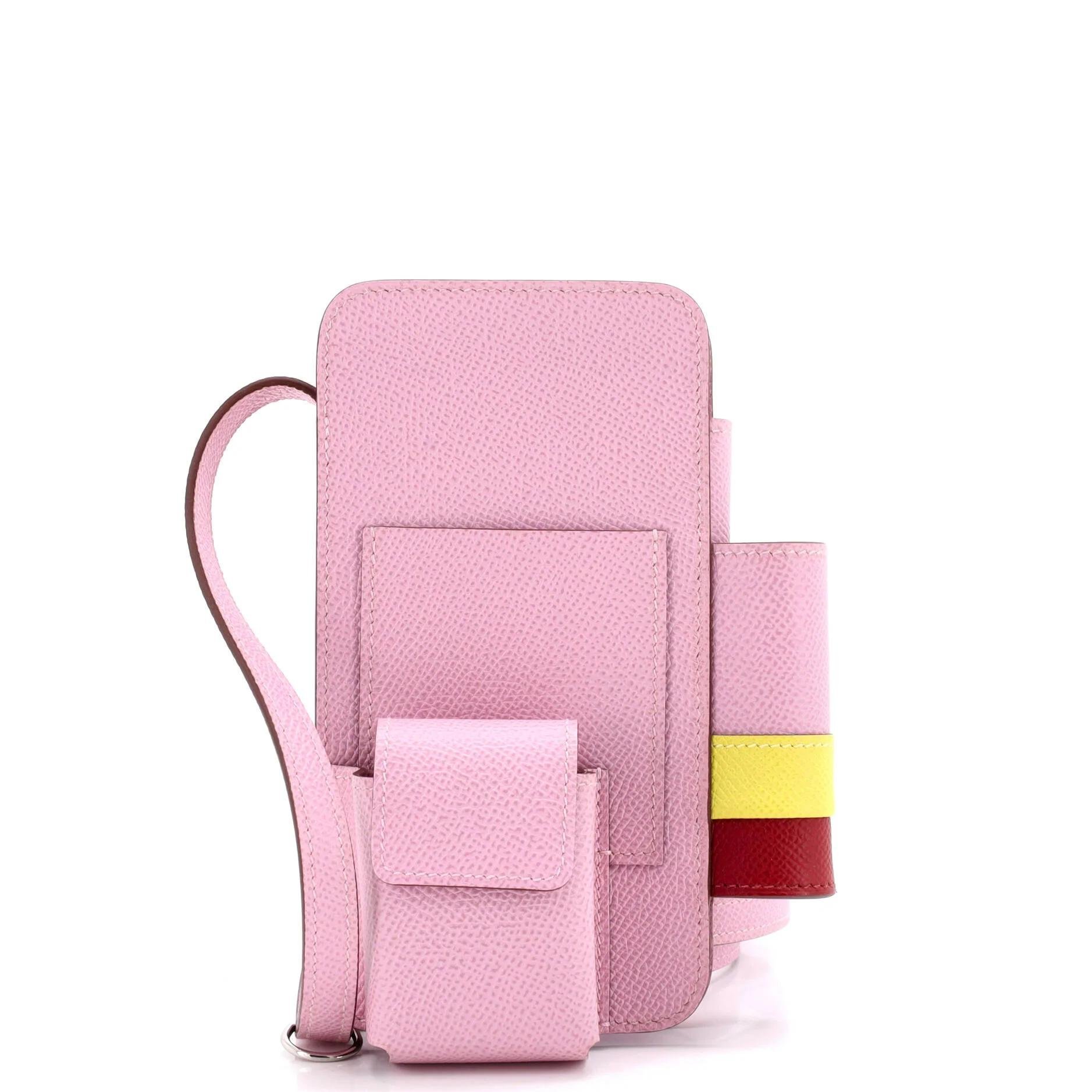 Leather clutch bag