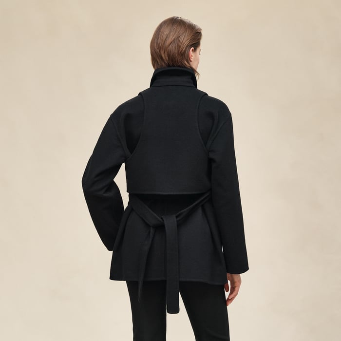 Noir Trench Modular Cashmere Coat