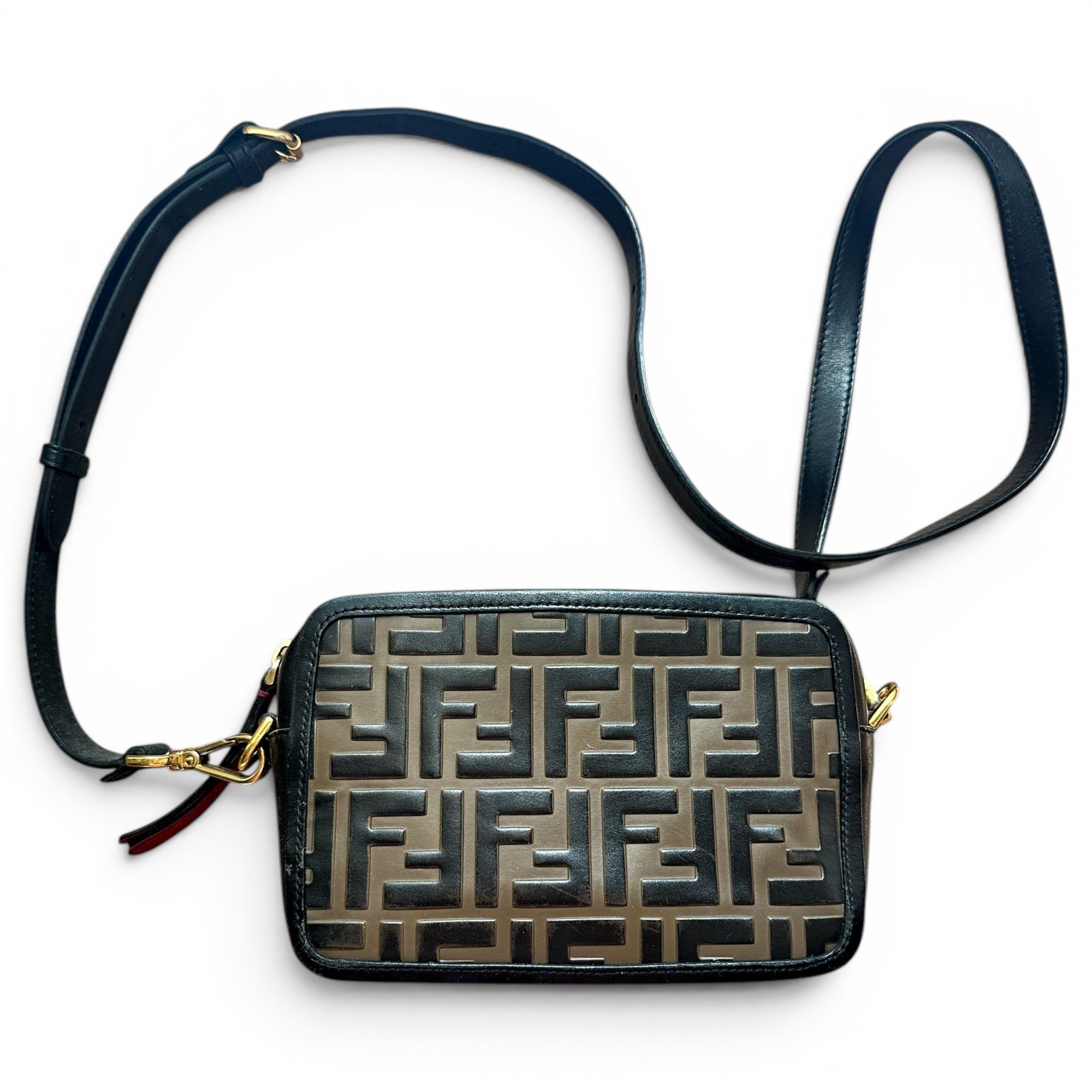 Camera case leather crossbody bag