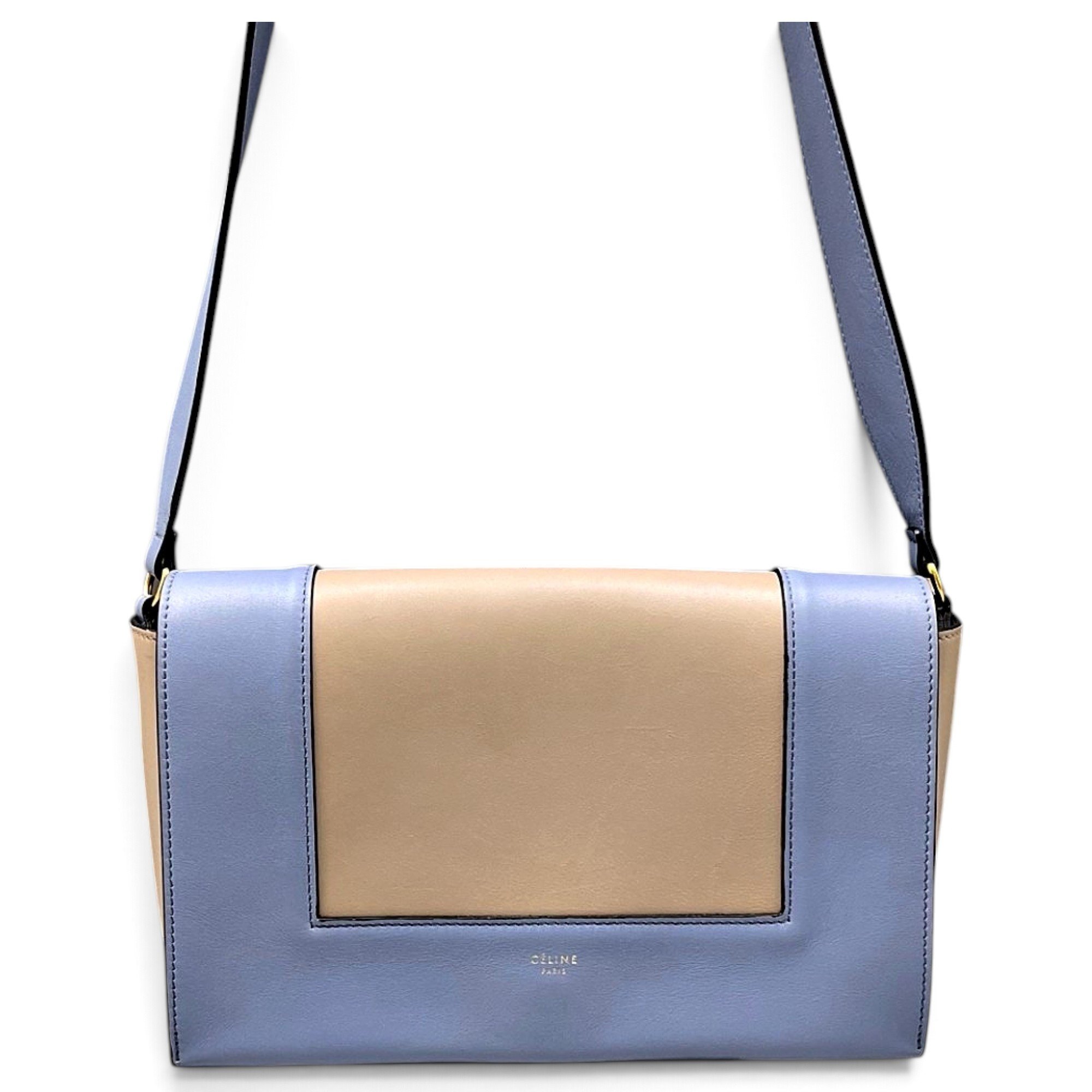 Frame leather handbag