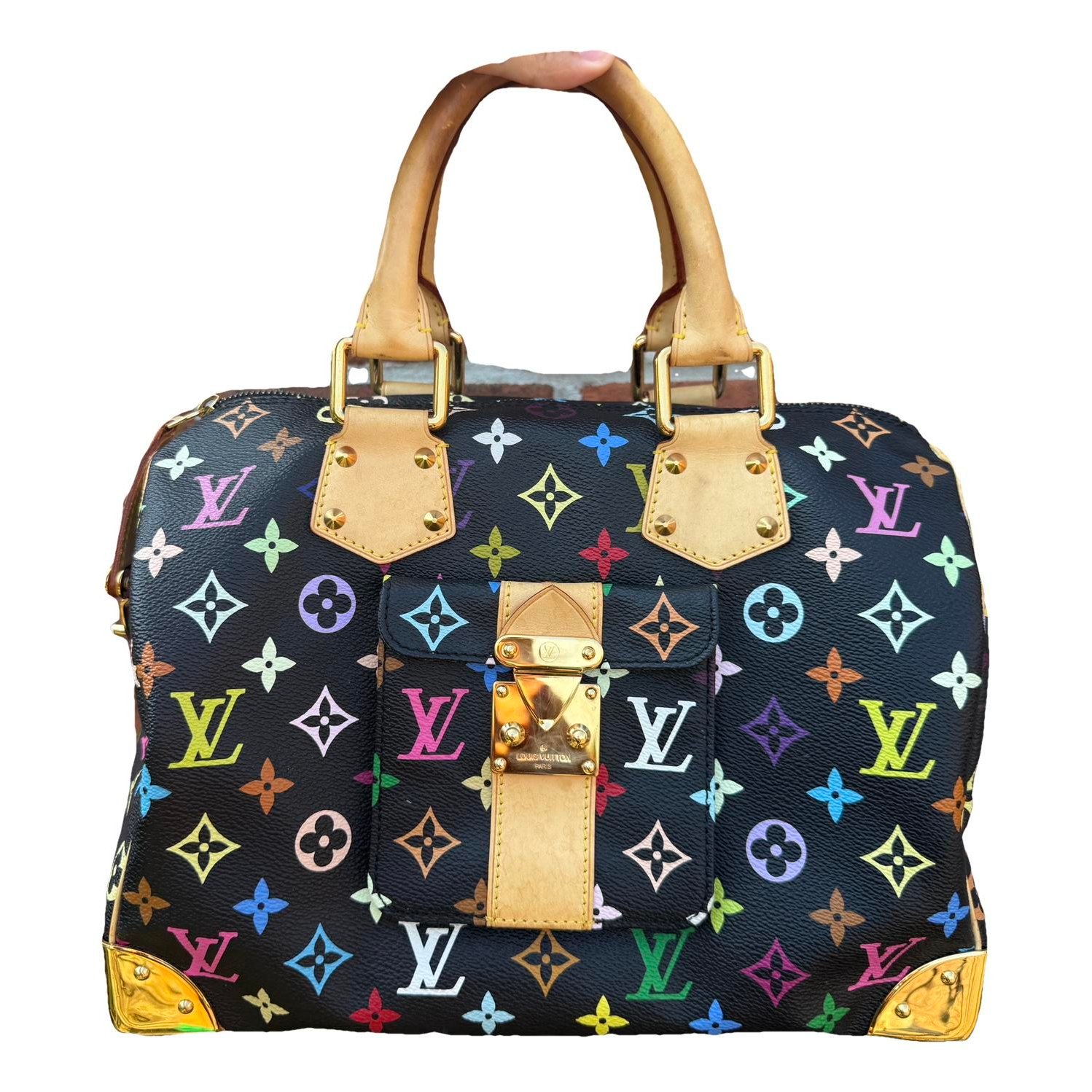 Speedy leather handbag