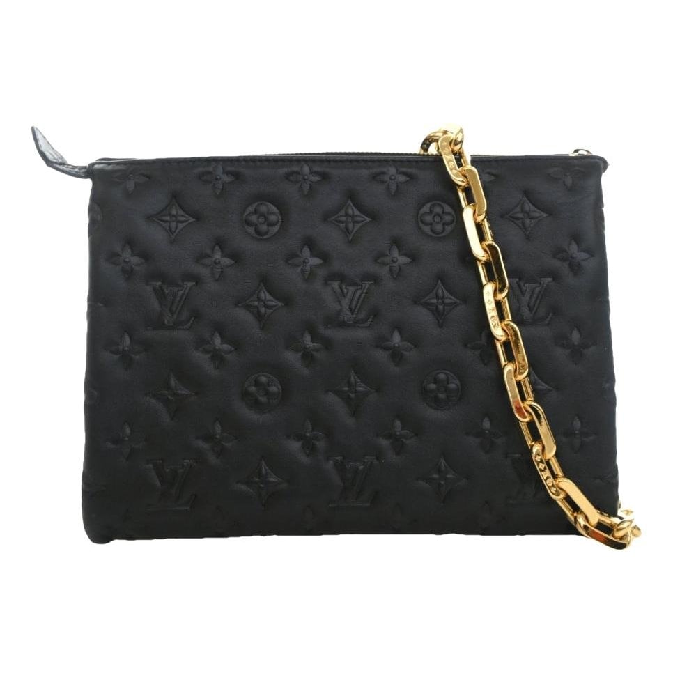Coussin leather crossbody bag