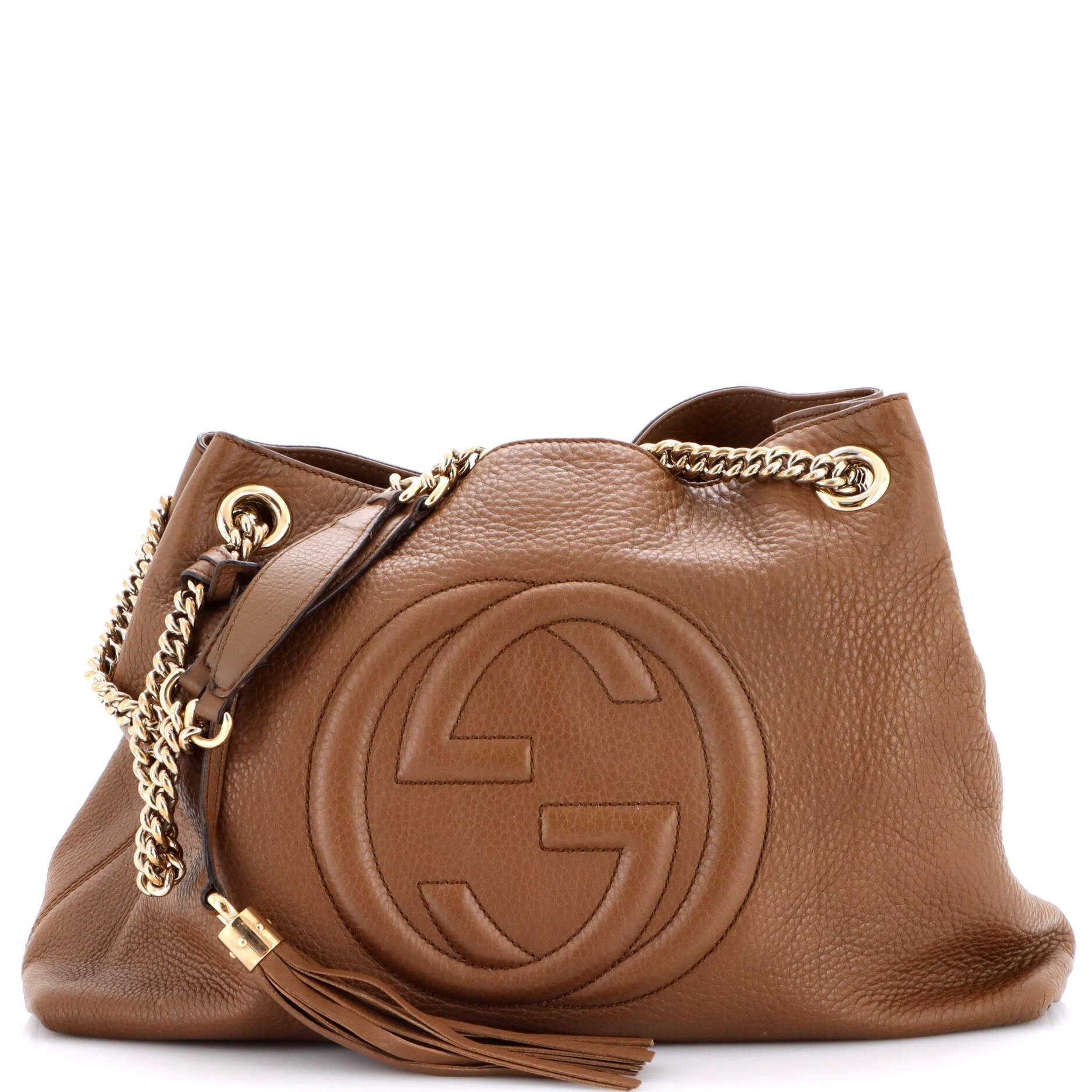Soho Chain Strap Shoulder Bag Leather Medium