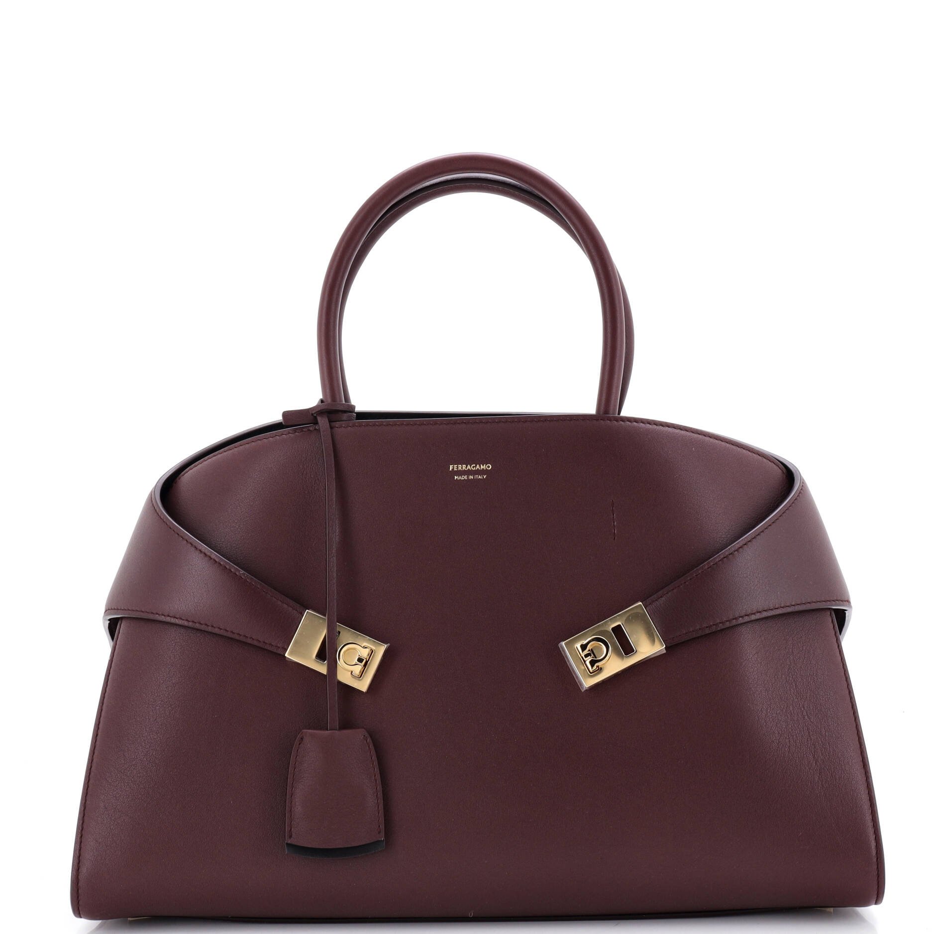 Salvatore Ferragamo Hug Top Handle Bag Leather Large