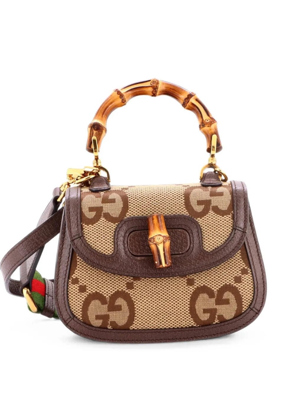 Bamboo 1947 Top Handle Bag Jumbo GG Canvas Mini crossbody bag
