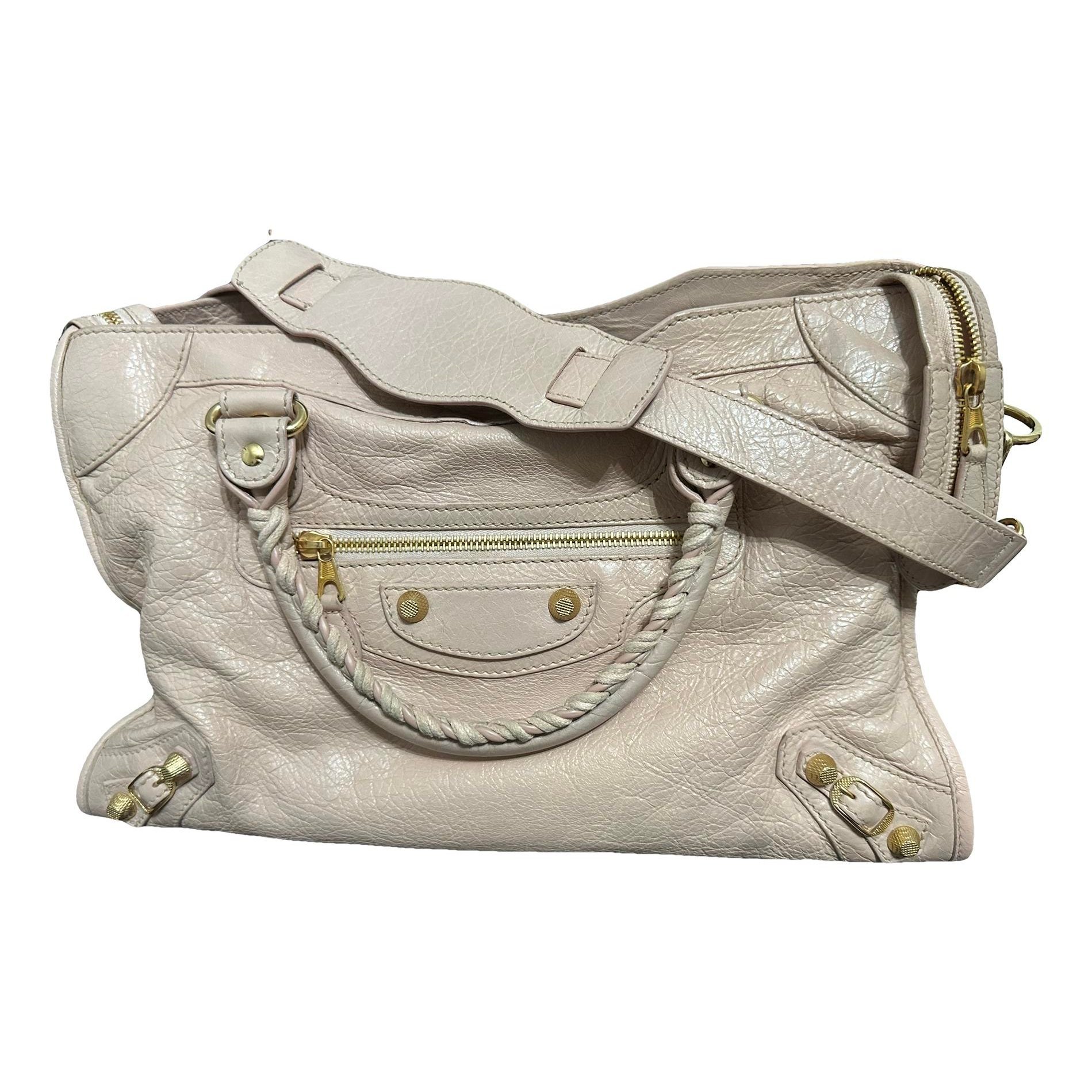 City leather handbag
