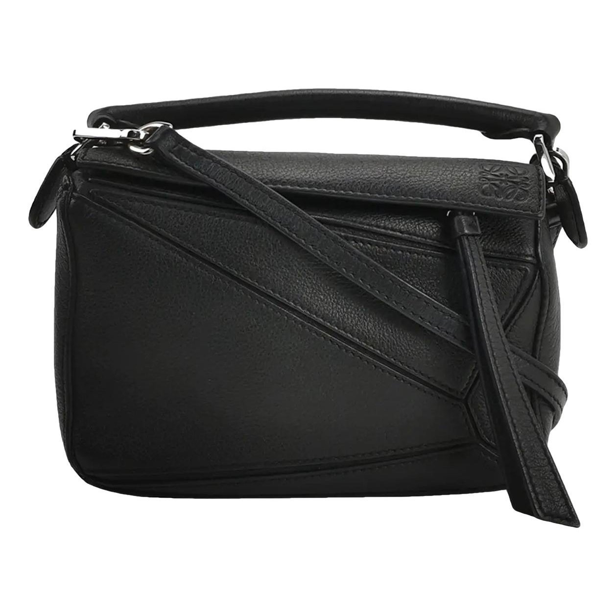 Puzzle leather handbag