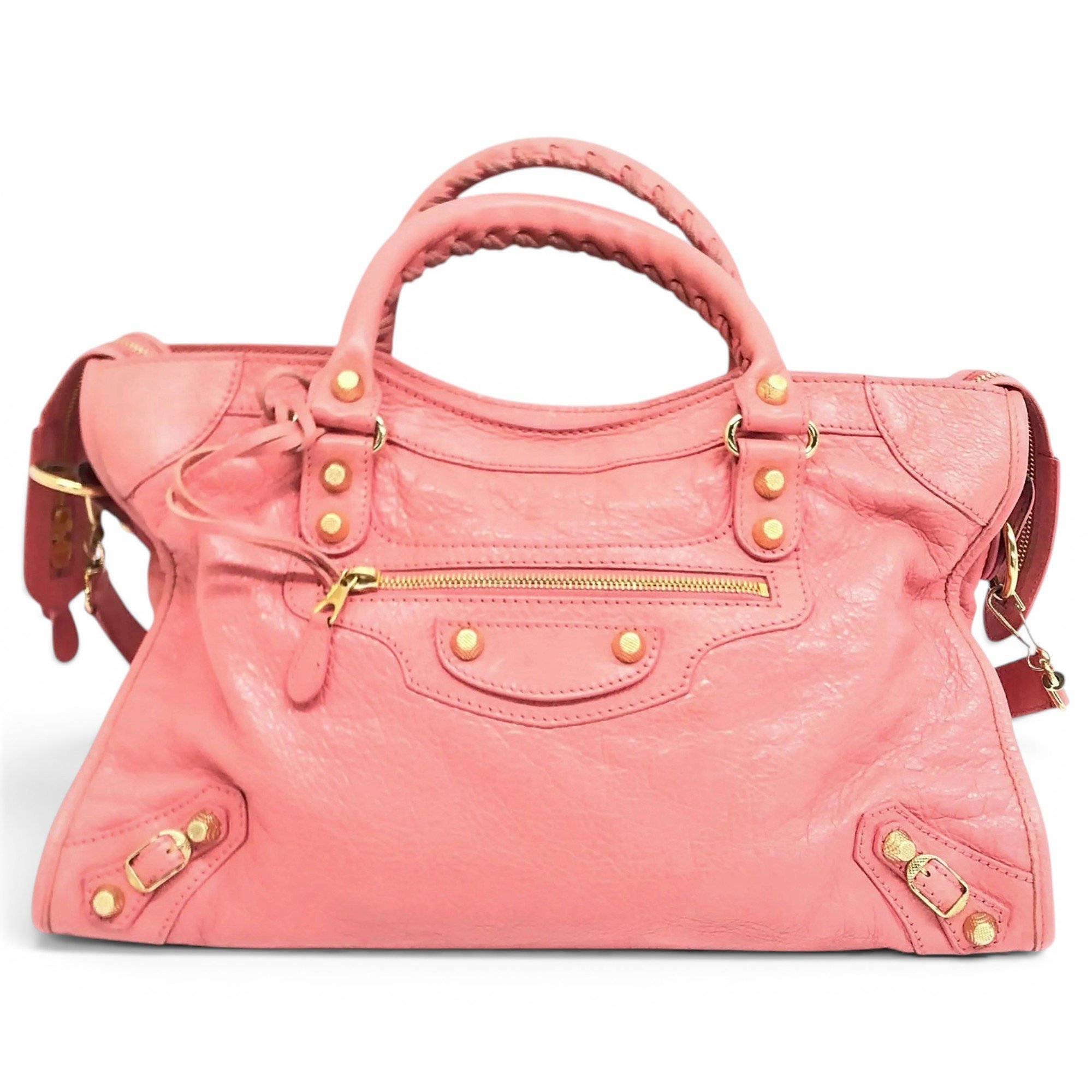 City leather handbag