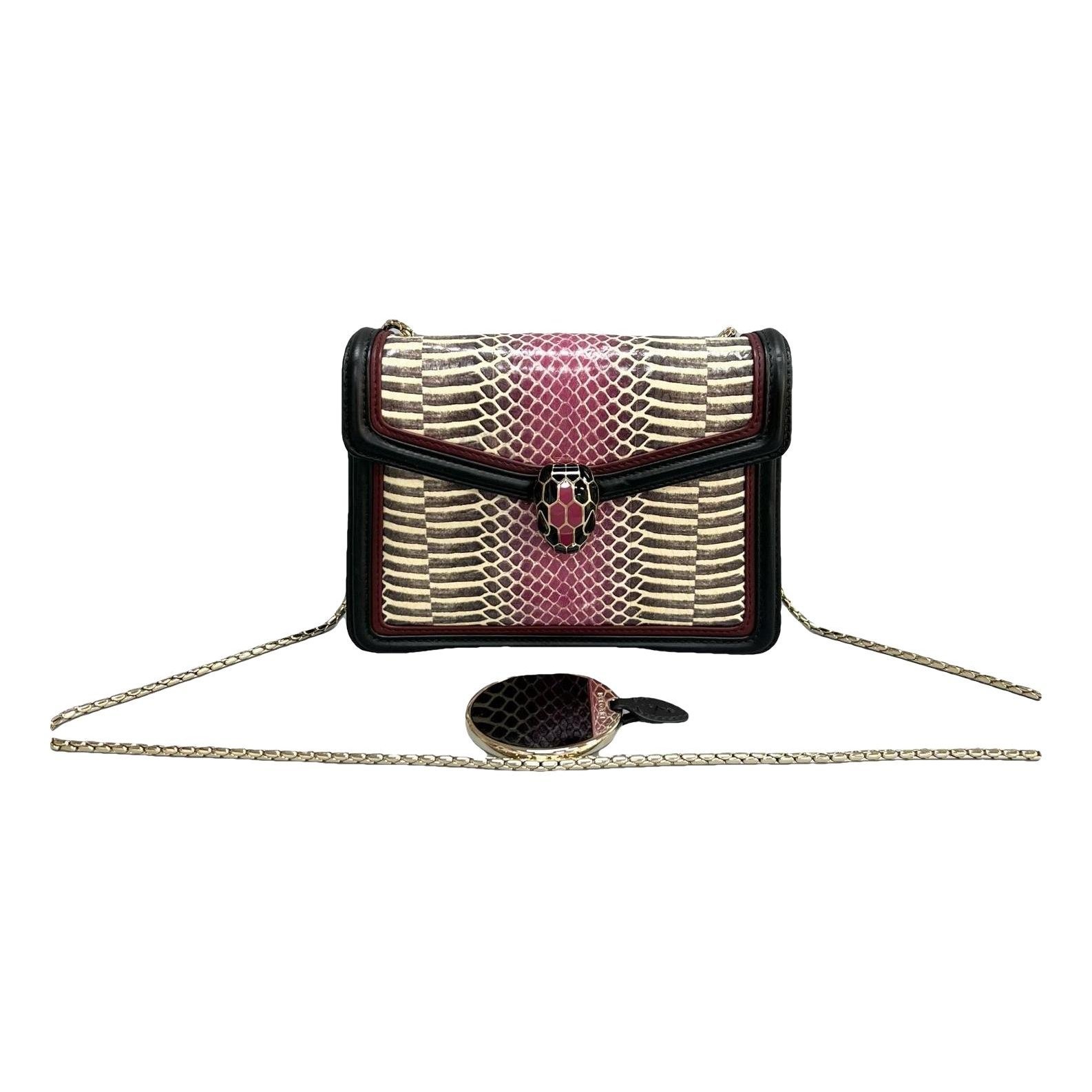 Serpenti leather handbag