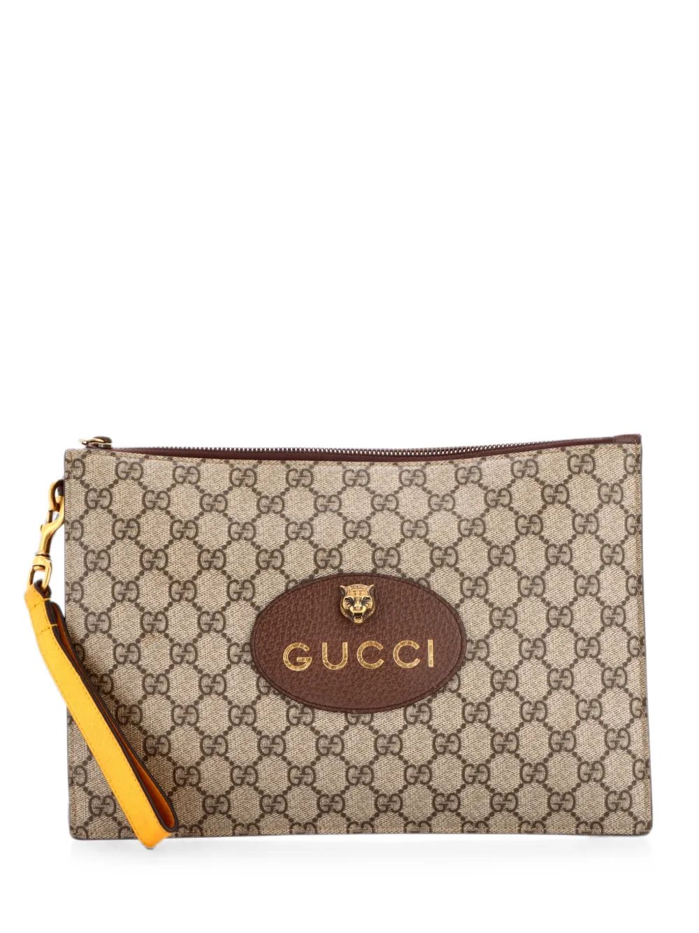Neo Vintage Wristlet Pouch GG Coated Canvas clutch bag