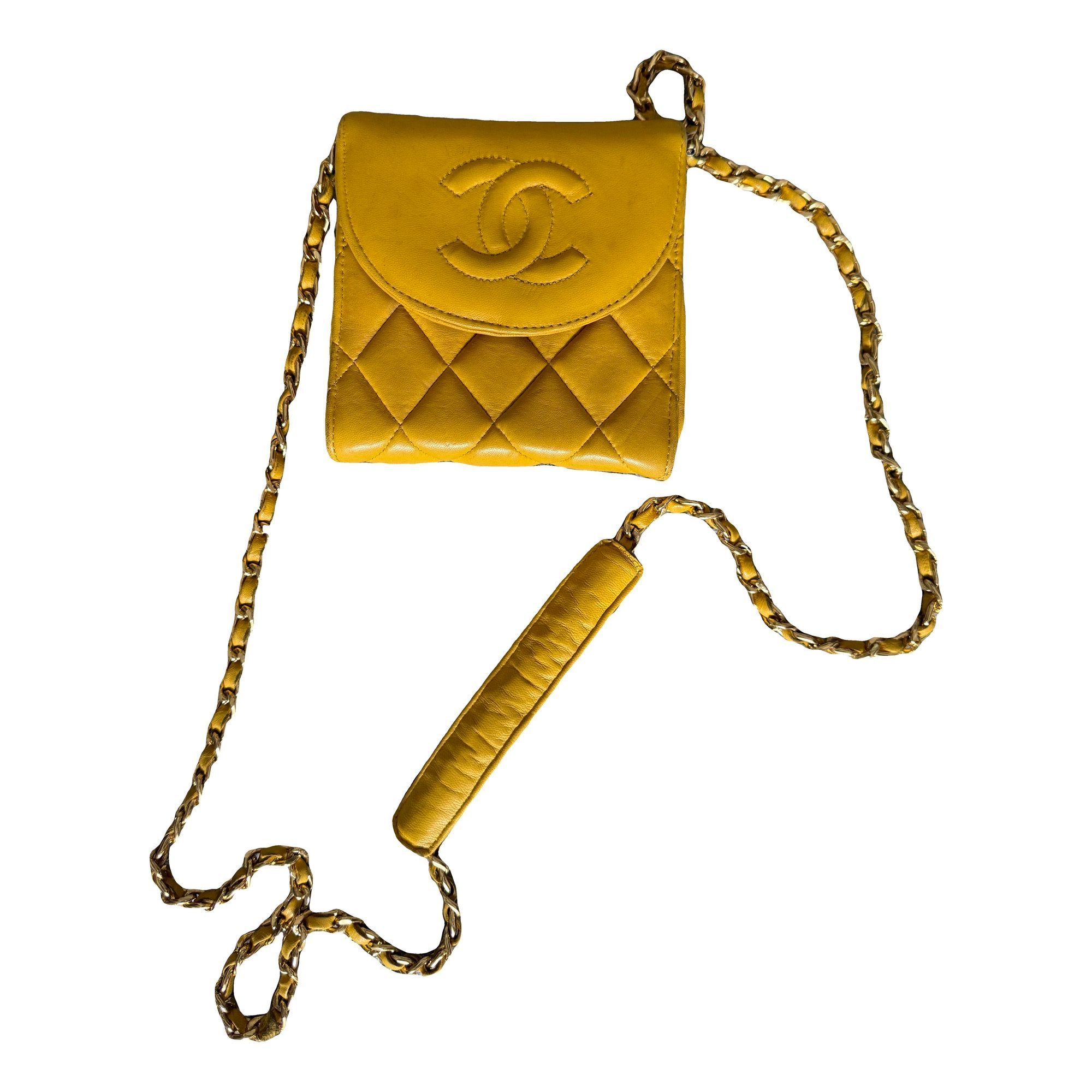 Trendy CC leather crossbody bag