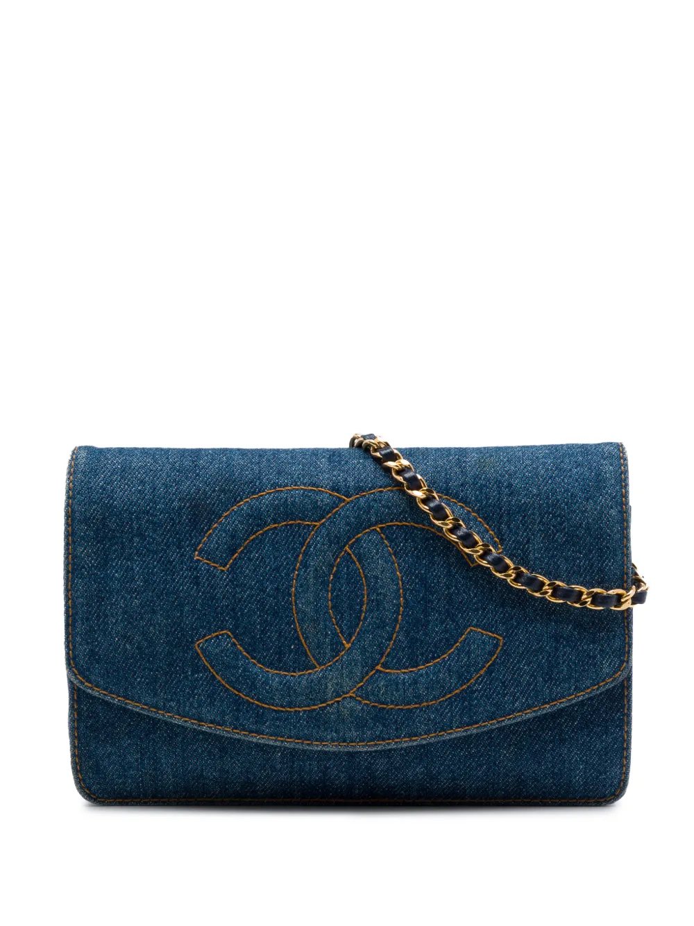 1996-1997 CC Denim Wallet On Chain crossbody bag