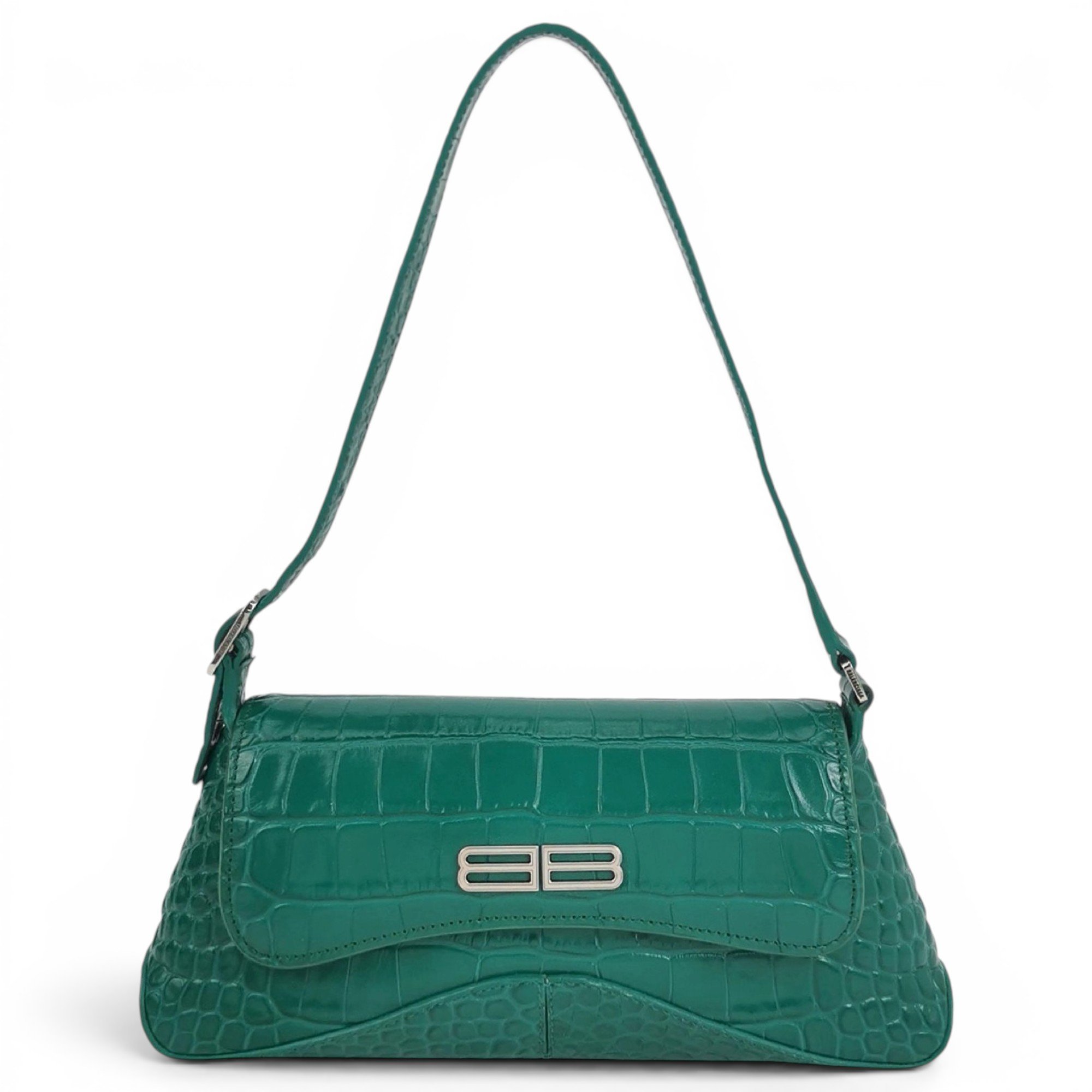 Crush leather handbag