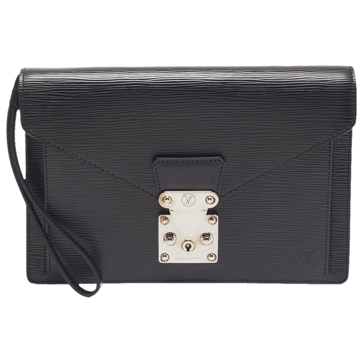 Leather clutch bag